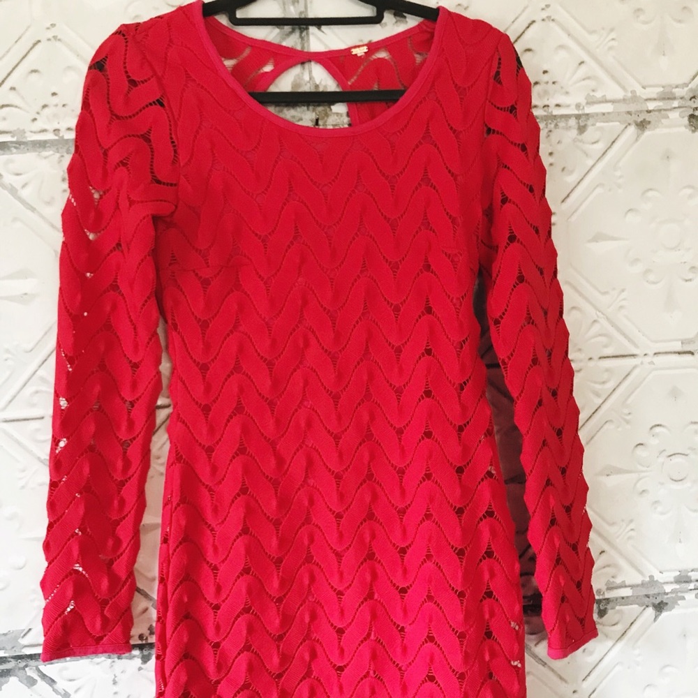 Free People red lace dress